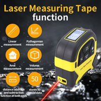 Mètre laser numérique multifonctionnel 4-en-1 de haute précision 40m/60m – Ruban de mesure laser