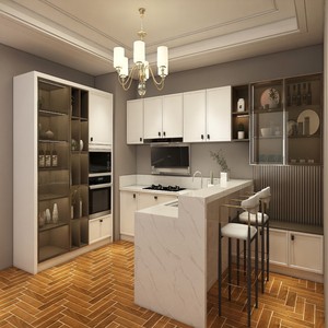 Design d'Interni Personalizzato in Stile Moderno, Set Completo di Arredamento per Villa, <span class=keywords><strong>Cucina</strong></span> Modulare, Sala da Pranzo e Soggiorno - Product Image 3