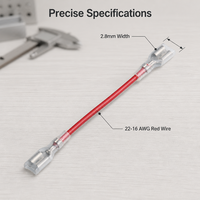 Faisceau de câbles personnalisé avec connecteurs femelles de 2,8 mm, câble à borne plate isolée pour appareils électroménagers et interrupteurs électriques