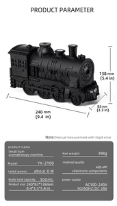 Premium Train Style Essential Oil Diffuser with Flame Effect Dual <b>Mist</b> Mode Auto Shut Off <b>Humidifier</b> - Product Image 4