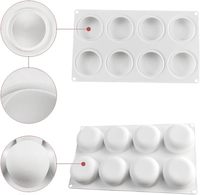 Moule à gâteau en silicone à 8 cavités, plateau de cuisson en silicone pour pâtisserie, cheesecake, pudding, mousse au chocolat