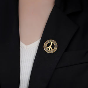 Broche symbole de l'amour et de la paix en acier inoxydable, épingle à revers pour femme et homme, accessoires de bijoux cadeau pour le pacifisme et la lutte contre la guerre - Product Image 5