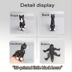 Estatuas de Pony Impresas en 3D Ecológicas Transfronterizas, Juguetes Creativos de Animales de Dibujos Animados con Articulaciones Móviles, Regalos Temáticos de Amor para Amantes de los Animales - Product Image 3