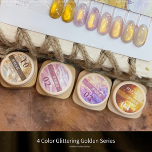 AILANUO เจลทาเล็บแบบตาแมว 4 สี ปราศจาก TPO และ HEMA 5 กรัม เนื้อเจลวิ้งค์ประกายเงา สำหรับตกแต่งเล็บ ลอกออกได้ด้วยน้ำยาล้างเล็บ ใช้กับหลอด UV/LED ได้ เจลแม่เหล็กแบบตาแมว - Product Image 2
