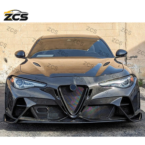 Adatto per <span class=keywords><strong>Alfa</strong></span> <span class=keywords><strong>Romeo</strong></span> Giulia Modificata GTAM, <span class=keywords><strong>Paraurti</strong></span> <span class=keywords><strong>Anteriore</strong></span> e Pannelli Parafango in Fibra di Carbonio Wide-body - Product Image 4
