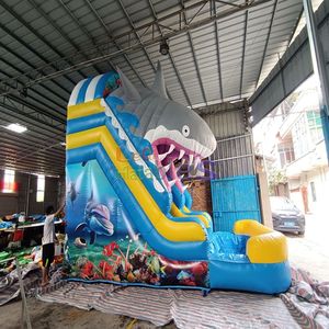 Tobogán inflable para tiburones, tobogán acuático inflable de alta calidad con piscina para parque acuático, precio al por mayor - Product Image 4