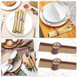 Anillos para Servilletas Havana de 4.5cm, Diseño Vintage de Papel, Accesorio Decorativo para Mesa de Fiesta - Product Image 2