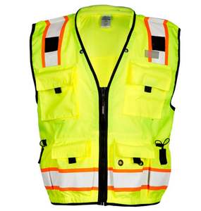 เสื้อกั๊กนิรภัยกันน้ำน้ำหนักเบาระบายอากาศโพลีเอสเตอร์พร้อมตาข่ายปรับแต่งโลโก้ได้ซิปปิด - Product Image 5