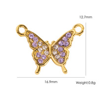 Pendentif DIY en acier inoxydable violet avec pierre naturelle, améthyste et cinérite, breloques électroplaquées sous vide toutes occasions, accessoires de pendentif