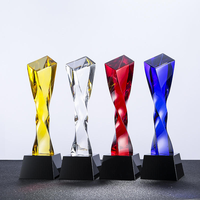 Trophée en cristal personnalisé, souvenirs de compétition, trophée en cristal coloré, impression UV couleur personnalisée, trophée de récompense, gravure minimaliste