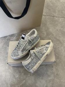 High-quality luxury brand star-patterned designer men's and women's fabric lace-<b>up</b> sports shoes - Product Image 3
