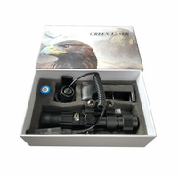 Lunette de visée laser verte réglable pour la chasse, batterie rechargeable, bouton de commande à distance 20 mm, pointeur tactique d'entraînement, lampe torche
