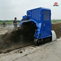 HINDA Machine industrielle de fabrication d'engrais organique composté, retourneur de compost en hauteur, épandeur de fumier de champignon, équipement de mélange