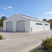 Atelier en structure métallique à accès facile, résistant aux intempéries, conforme à la norme EN1090, entrepôt métallique, garage, bâtiment industriel