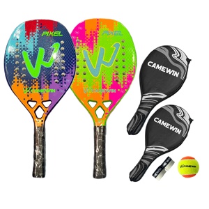 Raquete bãi biển quần vợt Fibra de carbono Camewin profissional Com capa prototora-siêu LEVE-Eva mềm-nota Tài Chính (pixel Azul) - Product Image 2