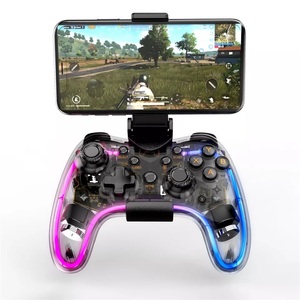 8039 Rgb Cahaya Joystick Nirkabel untuk Ps4 Gamepad Getaran Joystick <span class=keywords><strong>Controller</strong></span> untuk Beralih Konsol Gamepad untuk <span class=keywords><strong>Pc</strong></span> Ponsel - Product Image 5