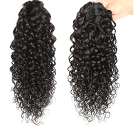 Vague d'eau Griffe Clip En Queue de Cheval de Cheveux Humains Pour Les Femmes Poney Queue Brésiliens Remy Cheveux Clip En Queue de Cheval Extensions