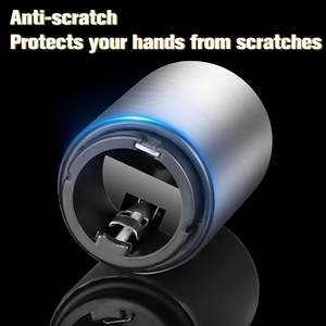 Nuevo abridor de botellas de cerveza automático de acero inoxidable con imán, regalo de boda elegante con tapa de botella. - Product Image 5