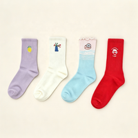 Chaussettes en coton personnalisées avec logo brodé, design sur mesure, chaussettes de mode pour hommes, chaussettes tube, vente en gros, OEM, en stock