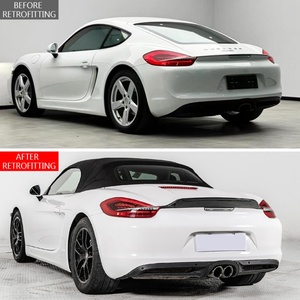 สปอยเลอร์หลังคาร์บอนแห้ง 981 Spyder สำหรับตกแต่งและอัพเกรดรถยนต์ Cayman ปี 2012-2015 - Product Image 2