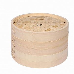 Cocedor de vapor de bambú para dim sum, patatas fritas y camarones, con 5 niveles de cocción, soporte para wok - Product Image 2