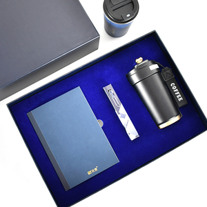 Juego de regalo de cuadernos con logotipo personalizado 2025, cuaderno A5 con bolígrafo y taza de café, juego de oficina corporativa Premium - Product Image 1