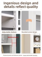 Classeur sur pied antirouille au design moderne Bibliothèque modulaire sur pied avec rangement Étagère en acier au design