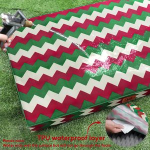 Extragroßes Wasserdichtes Hundebett für Draußen mit Eierkarton-Schaumstoff und Oxford-Streifen Abnehmbarem Waschbarem Bezug - Product Image 3