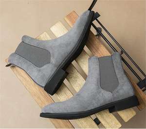 High Quality Men's Formal <b>Ankle</b> Chelsea & Desert Chukka <b>Boots</b> PU Leather Shoes Breathable Lace-Up Winter Autumn <b>Summer</b> - Product Image 5