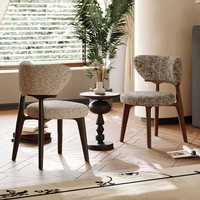 Chaise de salle à manger en bois massif de style rétro nordique JP, design moderne, vintage, avec dossier simple, utilisation pour meubles de maison