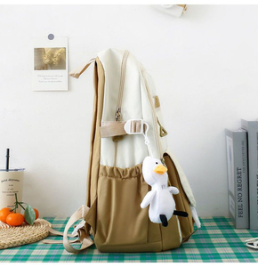 Stylish Large Canvas Student Backpack Set with Custom Logo Waterproof and Casual Design for Teenagers - Product Image 2