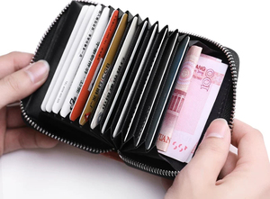 Custodia per carte in pelle PU con carta di credito di grande capacità trasparente porta patente di guida con LOGO - Product Image 6