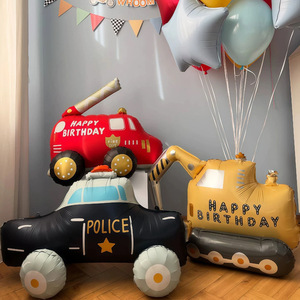 Palloncini in Foil a Forma di Escavatore per Feste di <span class=keywords><strong>Compleanno</strong></span> a Tema Costruzioni per Ragazzi - Product Image 2