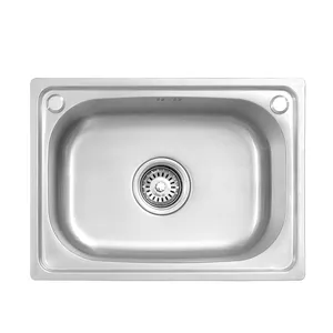 Customizable OEM Square deep wash basin 304 stainless steel single bowl Handmade kitchen sink