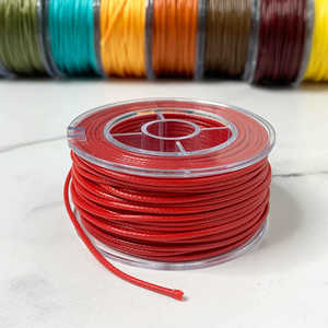 Korean waxed thread 1.5mm waxed leather cord necklace cord high-end pendant hanging cord <b>braided</b> cord DIY bracelet accessory - Product Image 5