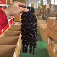 Extensions de cheveux bouclés pré-tressés en crochet, en cheveux humains vierges, pour femmes noires, pour tressage DIY
