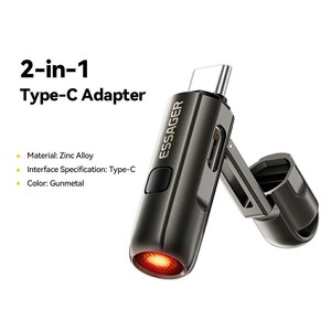 <span class=keywords><strong>ESSAGER</strong></span> อะแดปเตอร์ Type-C แบบ 2-in-1 อะแดปเตอร์ที่จุดบุหรี่ อุปกรณ์ทำความร้อนแบบพกพาพร้อมระบบปิดอัตโนมัติ - สีดำ - Product Image 2