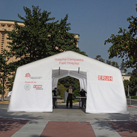 Tente gonflable pliante rapide scellée à l'air blanc portable pour l'extérieur, tente médicale gonflable pour les urgences hospitalières