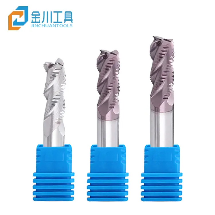 Jin chuan Hot sale End Mills Carbide Rough End Mills Carbide Wood Cutting Tools HRC55 Roughing End Mills