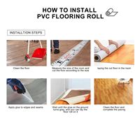 Cheap Price PVC Vinyl Flooring Linoleum 4mm Indoor Home & Hotel Use 7mm Thickness Roll Mesh Fabric Floor Coverings