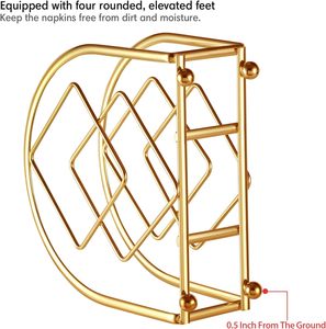Porte-serviettes élégant, moderne, durable, en acier inoxydable de haute qualité, personnalisable, antirouille, pour la maison, le bureau, le restaurant, utilisation sur table - Product Image 2