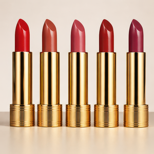 Tube de brillant à lèvres en aluminium et plastique, effet repulpant naturel, étui métallique, marque privée, maquillage de fête, rouge à lèvres longue tenue fini mat - Product Image 2