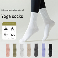 Chaussettes de yoga pour femmes OEM - Antidérapantes, respirantes, en coton, avec design sans couture pour le Pilates et le fitness en automne