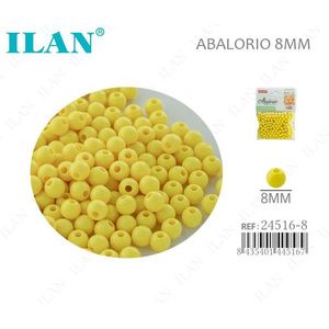 Perline Ilan Abalorio da 8 mm a tinta unita per la creazione di gioielli - Product Image 3