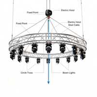 Truss circulaire en aluminium 6061-T6 sur mesure, truss courbé à embout pour éclairage de scène, spectacle DJ, décoration de mariage