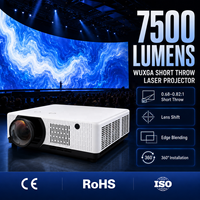 OEM Profesyonel Lazer Projektör 7500 Lümen WUXGA Kısa Mesafe Lens Değiştirme Özelliği ile AV Kurulumu ve Büyük Mekanlar için
