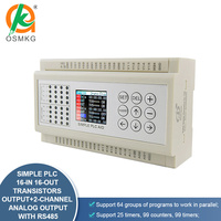 Controlador Oshangming PLC 16 DI 16 DO Transistor 2 Entrada analógica con RS485 Modbus Rtu para estacionamiento inteligente