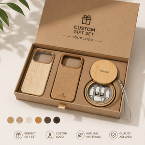 Étui de téléphone en bois personnalisé avec logo en relief, impression personnalisée, design moderne, cadeau promotionnel - Product Image 4
