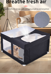 Maglia traspirante eco-friendly in plastica per bambini confortevole e sicura cerniera pieghevole Pet <span class=keywords><strong>Dog</strong></span> tenda gioco recinzione con tetto - Product Image 5
