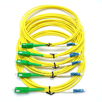 YOFC 10pcs Bulk Pack LC/UPC to SC/APC Singlemode Fiber Optic Patch Cord G657A1 Bend Insensitive 1m 3m 5m FTTH Yellow